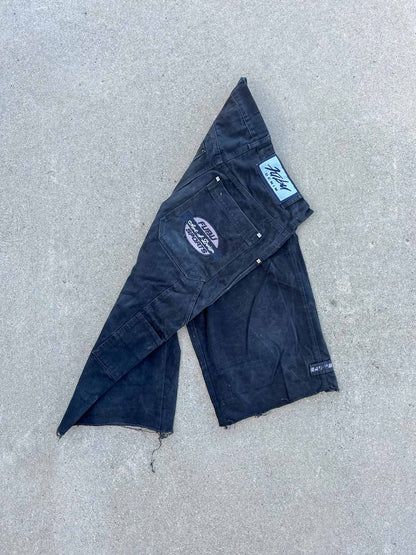 Fubu black denim jorts