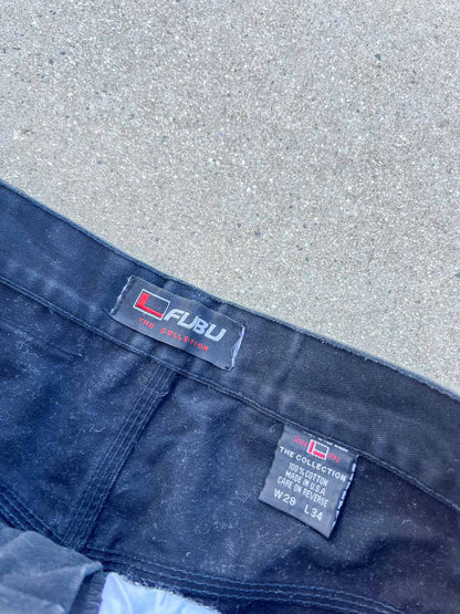 Fubu black denim jorts