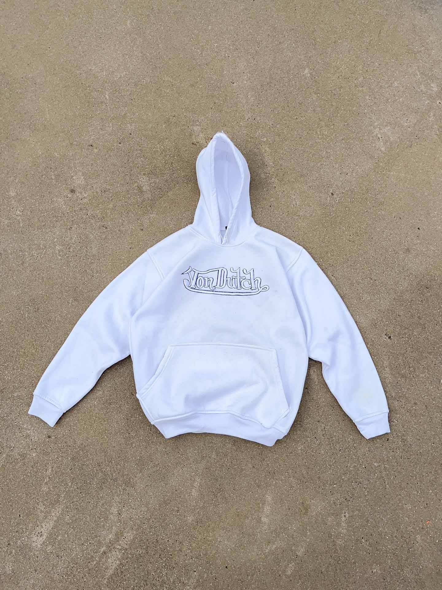 Von Dutch Hoodie allwhite - secondvintage