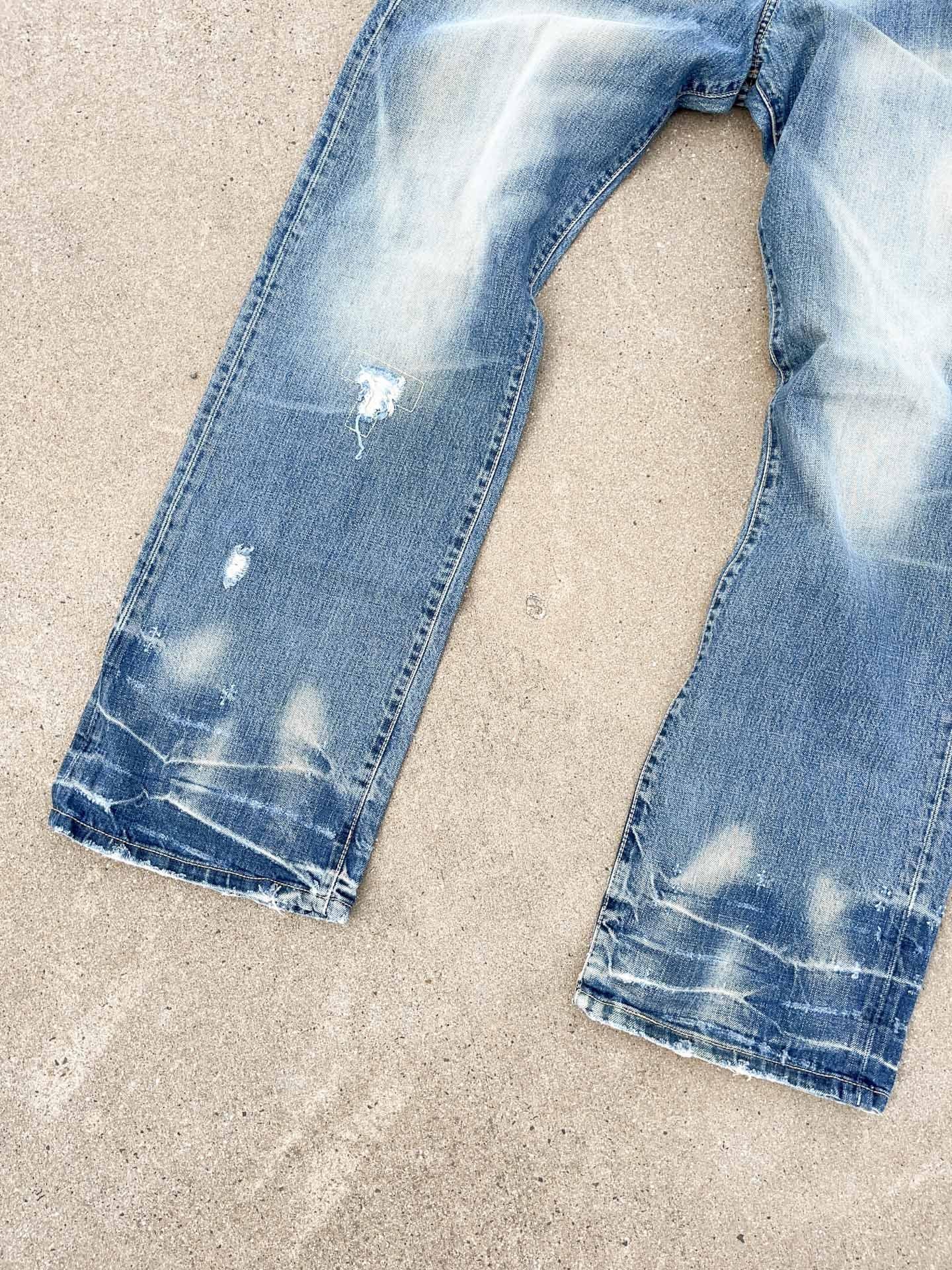 Crazy faded buckleback Levi’s Denim - secondvintage