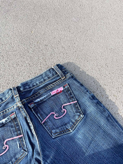 blue cult denim jeans Y2K / flare - secondvintage
