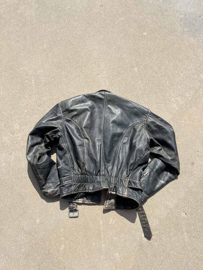 Heavy vintage leather jacket (crazy faded) - secondvintage